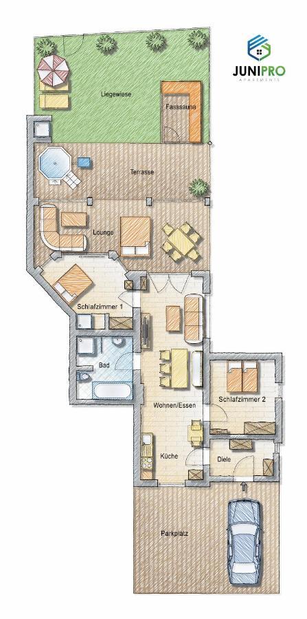 Junipro Luxury Apartments Bosen-Eckelhausen Zewnętrze zdjęcie