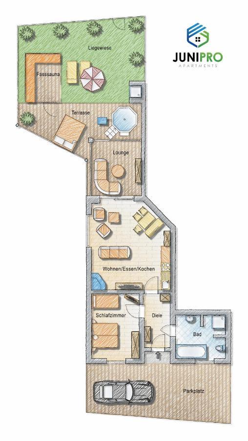 Junipro Luxury Apartments Bosen-Eckelhausen Zewnętrze zdjęcie